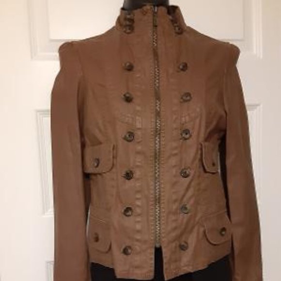Ai Authentic Icon Chocolate Military Style Jacket - Picture 5 of 10